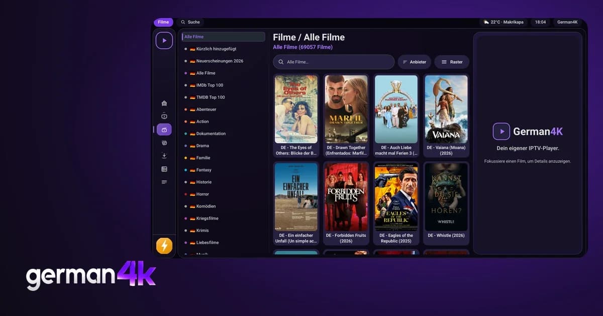 German4K Ultra: unsere neue App richtet sich selbst ein – und was Pro davon unterscheidet