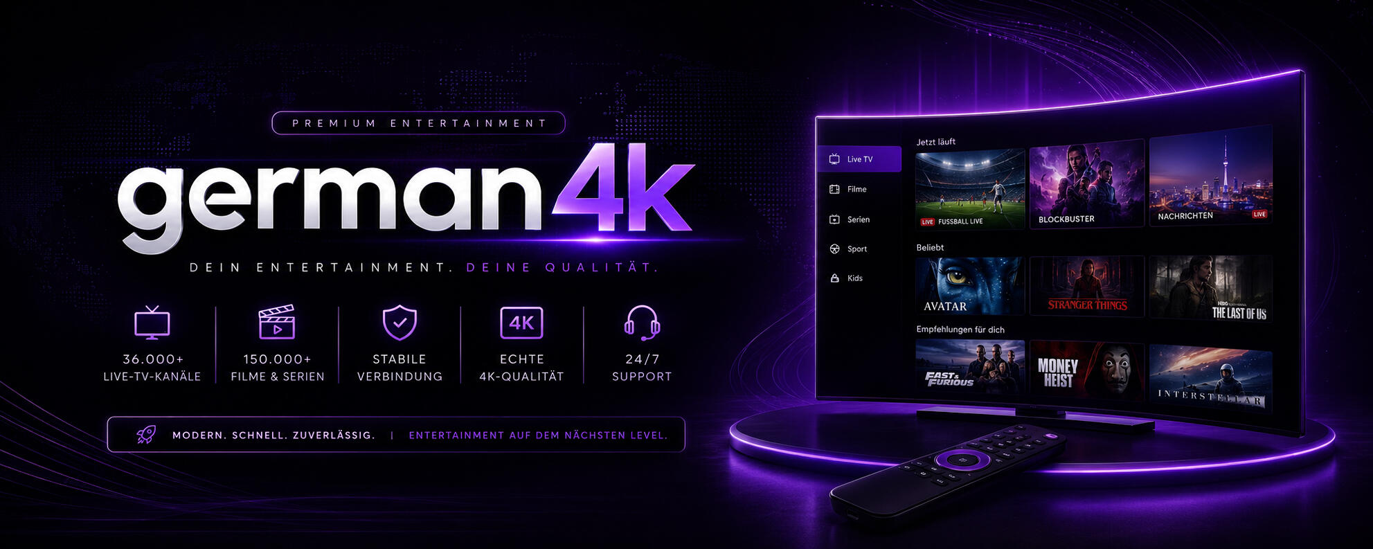 IPTV auf allen Geräten Premium IPTV funktioniert auf Fire TV Samsung Apple TV Android