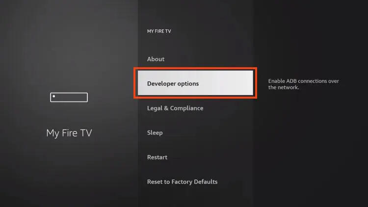 Entwicklermodus aktivieren Fire TV Entwicklermodus für IPTV Apps durch 7x Klicken aktivieren